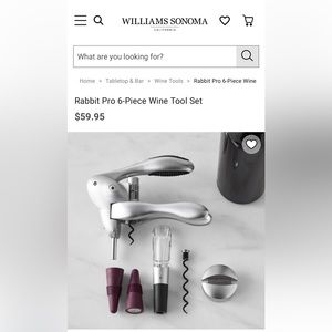 Rabbit Wine Essentials Set Corkscrew